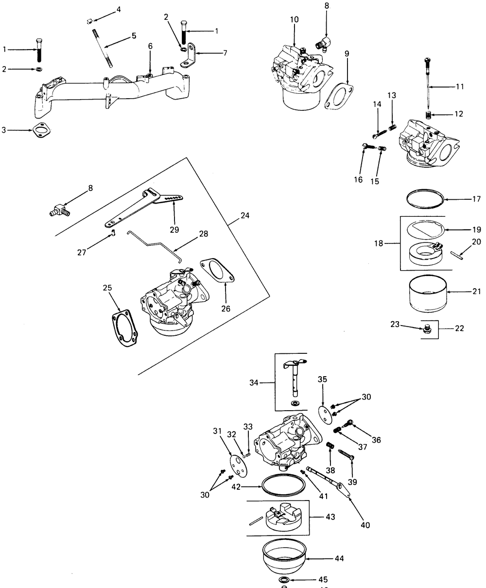 Carburetor (Model 1872) Diagram and Parts List for 1872 2072-756300-799999-147730100-148720100-148730100-149720100-149730100 Cub Cadet Lawn Tractor
